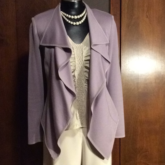 St. John Boutique Lavender High Low Jacket Sz 6 - Picture 1 of 7